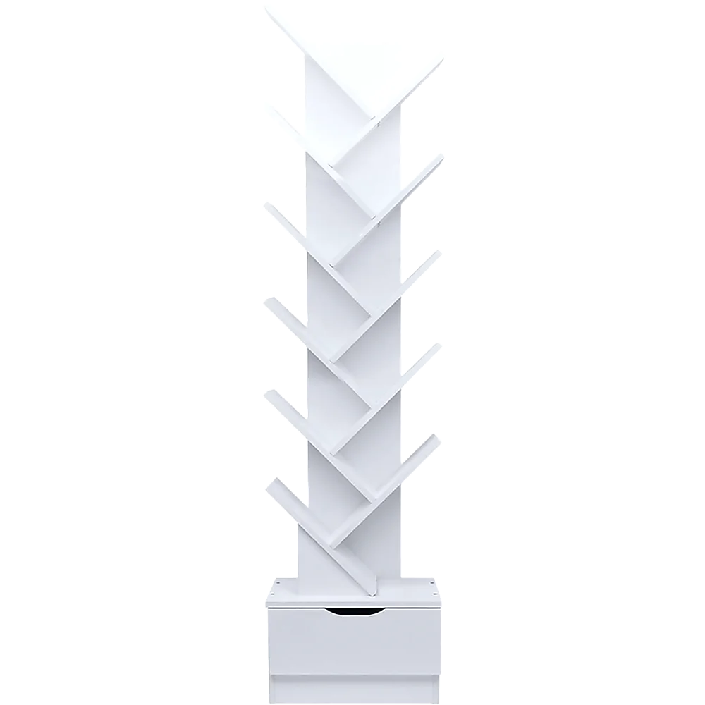 Tree Bookshelf 12-Tier Multipurpose Book Organizer Bookcase