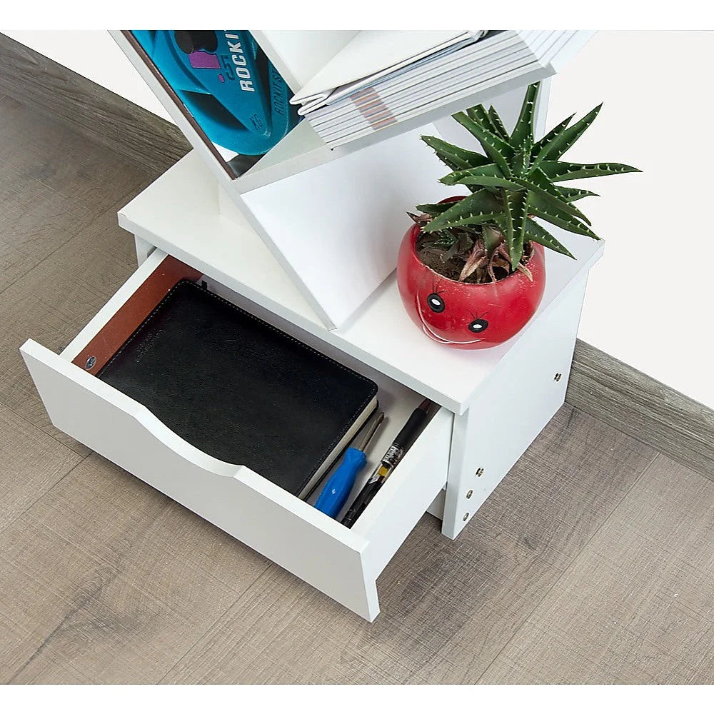 Tree Bookshelf 12-Tier Multipurpose Book Organizer Bookcase