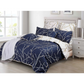 Tree Reversible Blue Duvet Quilt Cover Set Super King Size