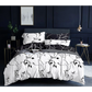 Tree Reversible White Duvet Quilt Cover Set Queen Size
