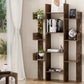 Walnut bookshelf with frame detail shown
