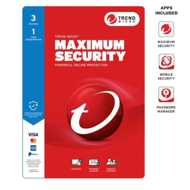 TREND MICRO Micro Maximum Security (3 Device) Retail Mini