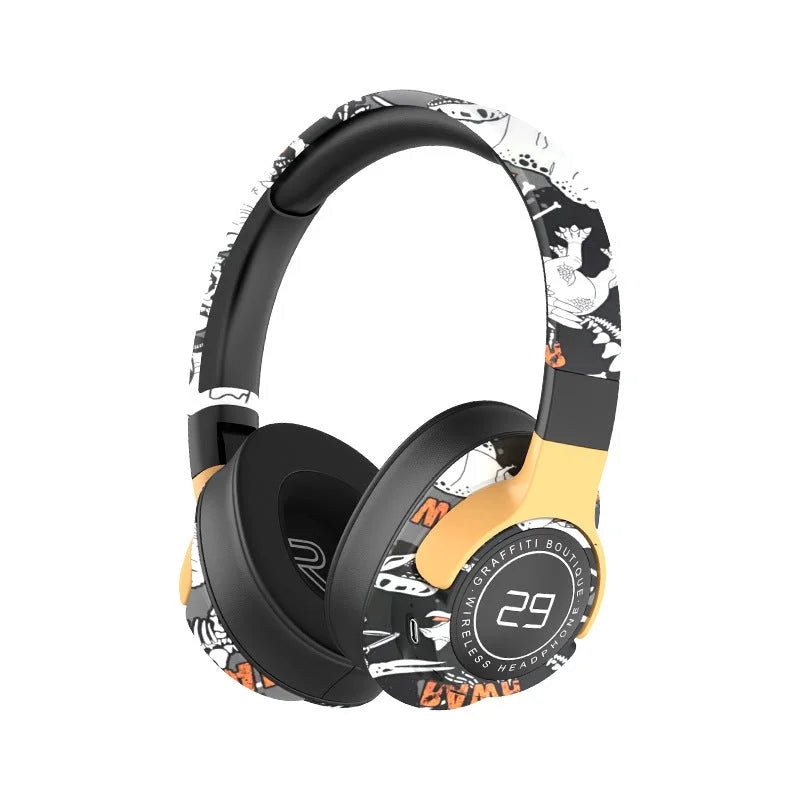 Trendy Graffiti Wireless Over-Ear Headphones - Bluetooth