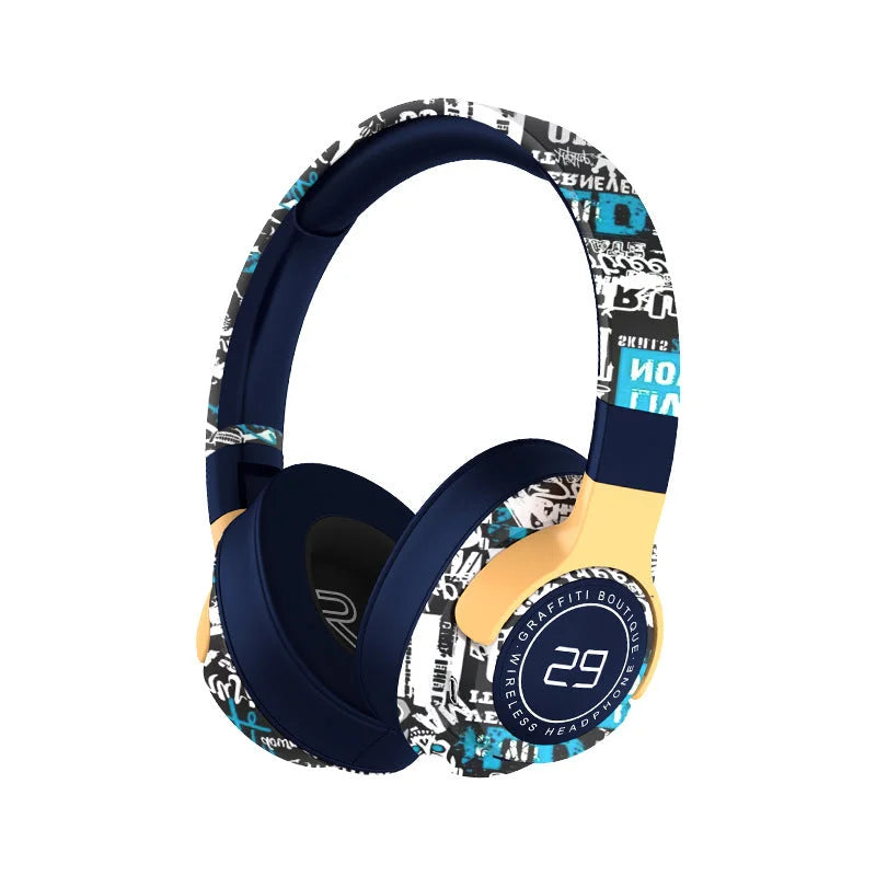 Trendy Graffiti Wireless Over-Ear Headphones - Bluetooth