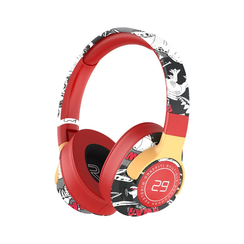 Trendy Graffiti Wireless Over-Ear Headphones - Bluetooth
