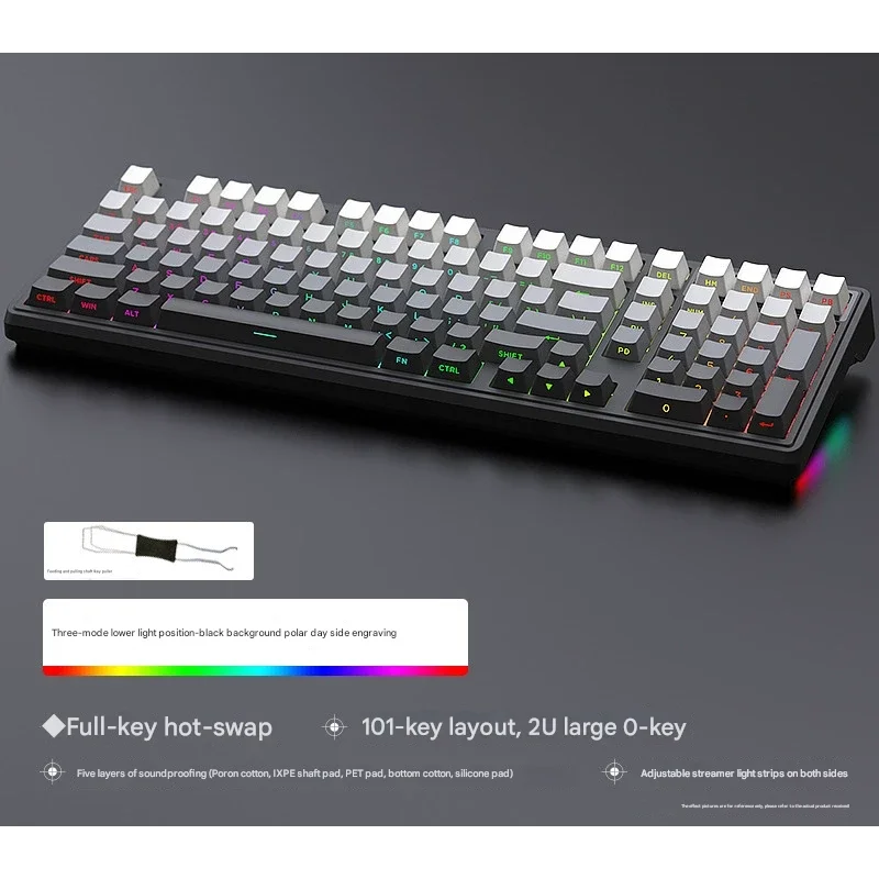 Tri-Mode RGB Mechanical Gaming Keyboard - 102-Key