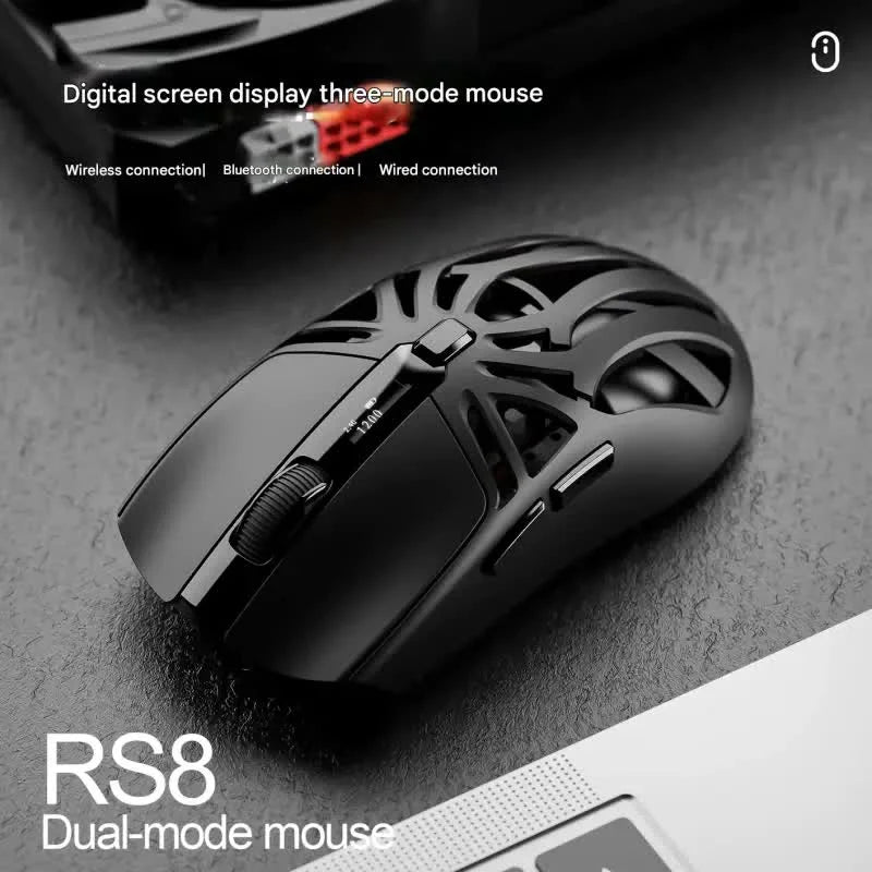 Tri-Mode Wireless Gaming Mouse - 1KHz Polling 10000 DPI