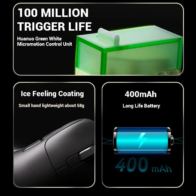 Tri-Mode Wireless Gaming Mouse with 8000Hz Polling Rate
