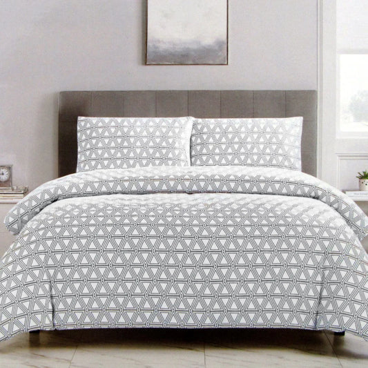 Triangle Geometric Pattern Printed Microfiber Polyester