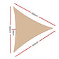 Triangle Shade Sail Cloth 5x5x5m Waterproof Sand Beige