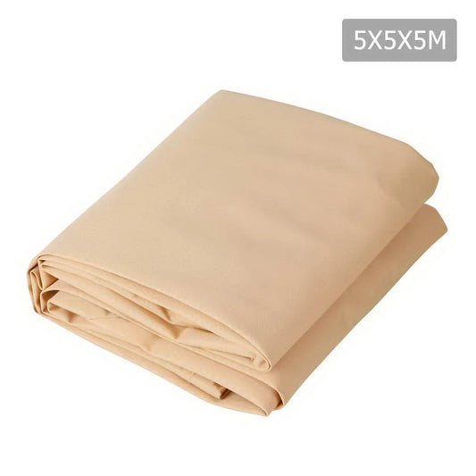Triangle Shade Sail Cloth 5x5x5m Waterproof Sand Beige