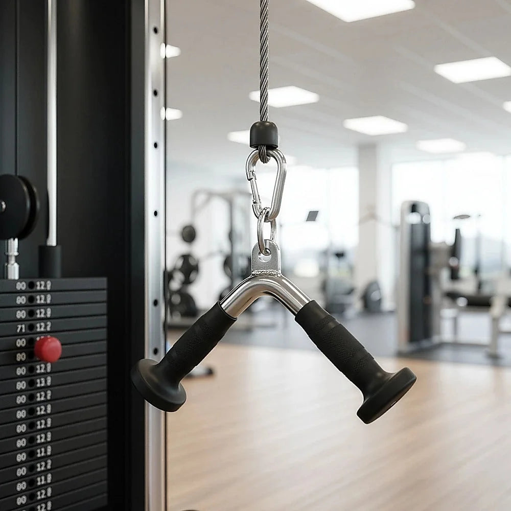 Tricep Pushdown Bar Rubber-Coated Attachment - Randy &