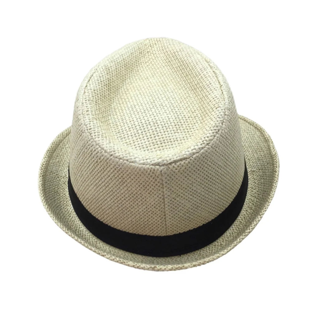 TRILBY HAT Fedora 100% Paper Straw Plain Party Costume