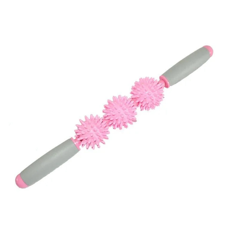 Triple Hedgehog Balls Massage Stick For Neck Leg And Hand