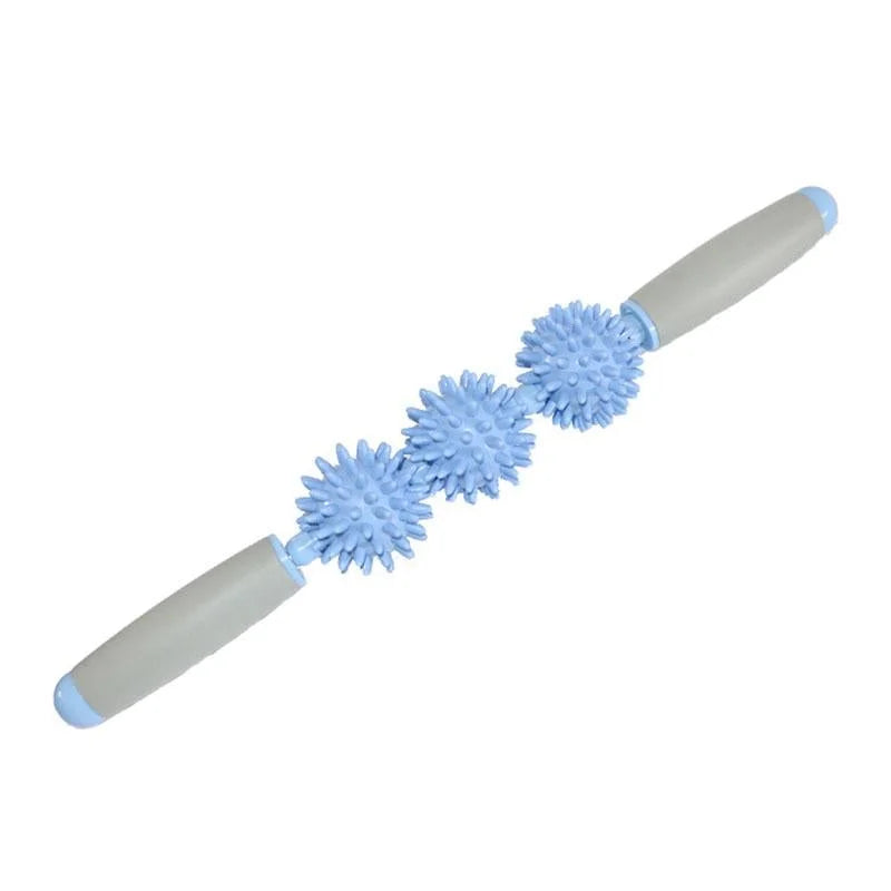 Triple Hedgehog Balls Massage Stick For Neck Leg And Hand