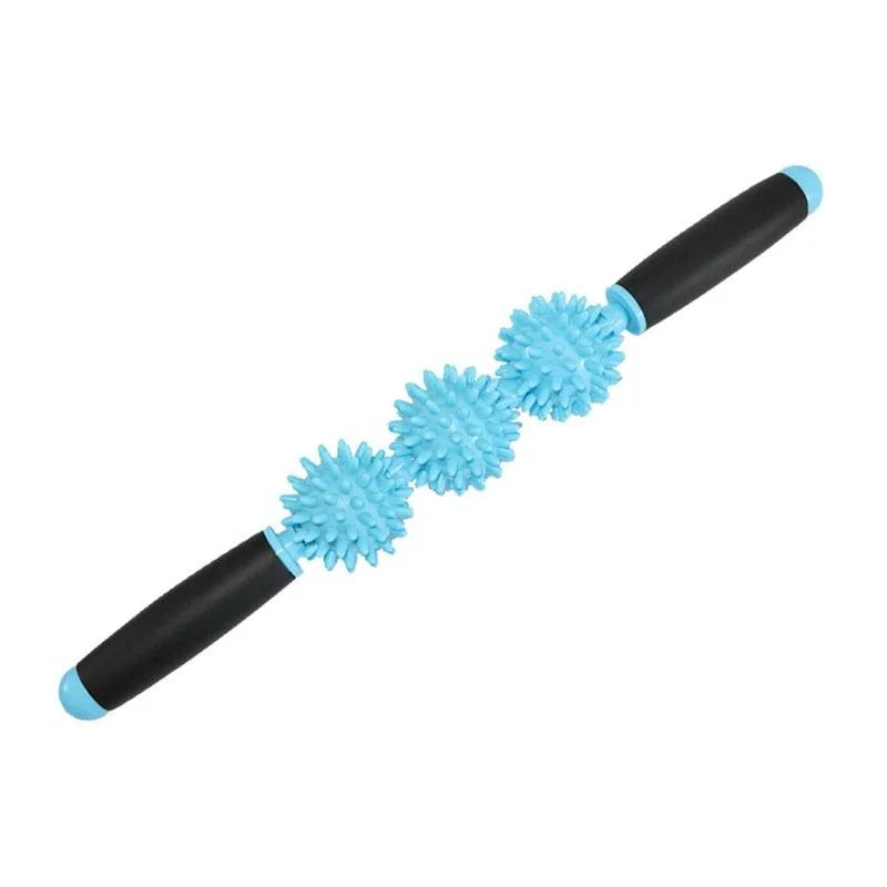 Triple Hedgehog Balls Massage Stick For Neck Leg And Hand