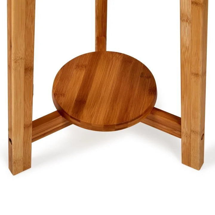 Tripod Floor Lamp 155cm Large Bamboo Wooden with Beige