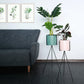Tripod Flower Pot Plant Stand 2X 80cm with Pink Flowerpot Holder Rack Indoor Display