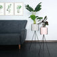 Tripod Flower Pot Plant Stand 70cm with White Flowerpot Holder Rack Indoor Display