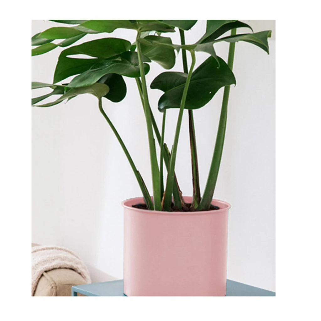 Tripod Flower Pot Plant Stand 80cm with Pink Flowerpot Holder Rack Indoor Display