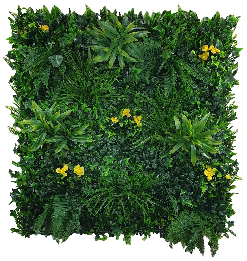 Vertical Garden Green Wall Yellow Rose UV Resistant 100cm x 100cm
