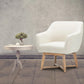Tub Lounge Armchair Fabric Beige living room 609