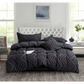 Tufted Boho Wave Jacquard Duvet Quilt Cover Set King Size