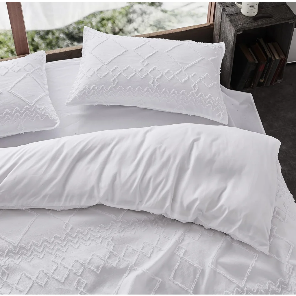 Tufted Microfibre Super Soft Standard Pillowcases - Twin
