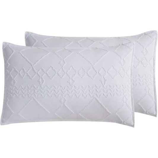 Tufted Microfibre Super Soft Standard Pillowcases - Twin