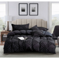 Tufted Textured Jacquard Duvet Quilt Cover Set Queen Size