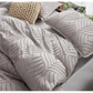 Tufted Ultra Soft Microfiber Quilt Cover Set - Queen Beige