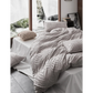 Tufted Ultra Soft Microfiber Quilt Cover Set - Queen Beige