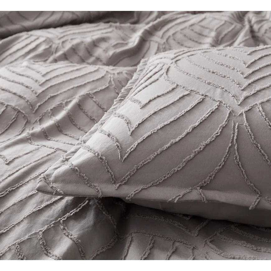 Tufted Ultra Soft Microfiber Quilt Cover Set - Queen Beige