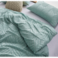 Tufted Ultra Soft Microfiber Quilt Cover Set - Queen Sage