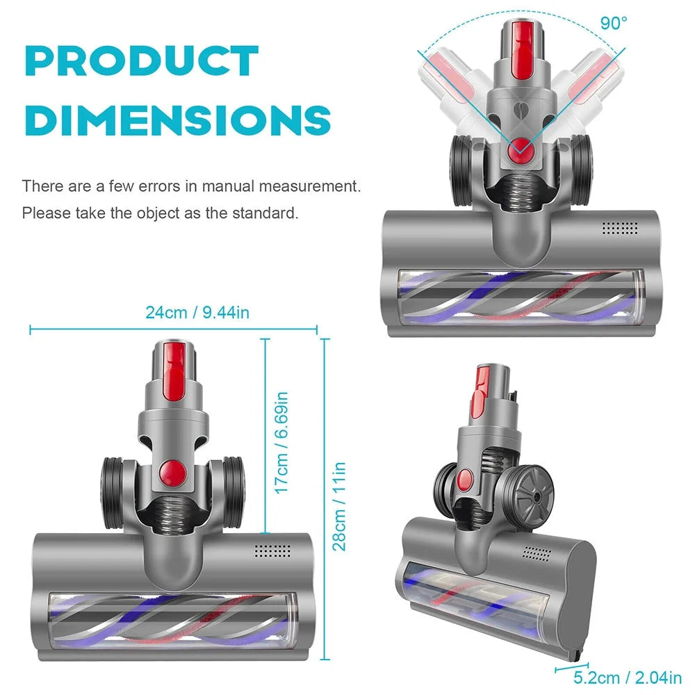 Turbo Brush Roller Head Floor Carpet Head LED for Dyson V7