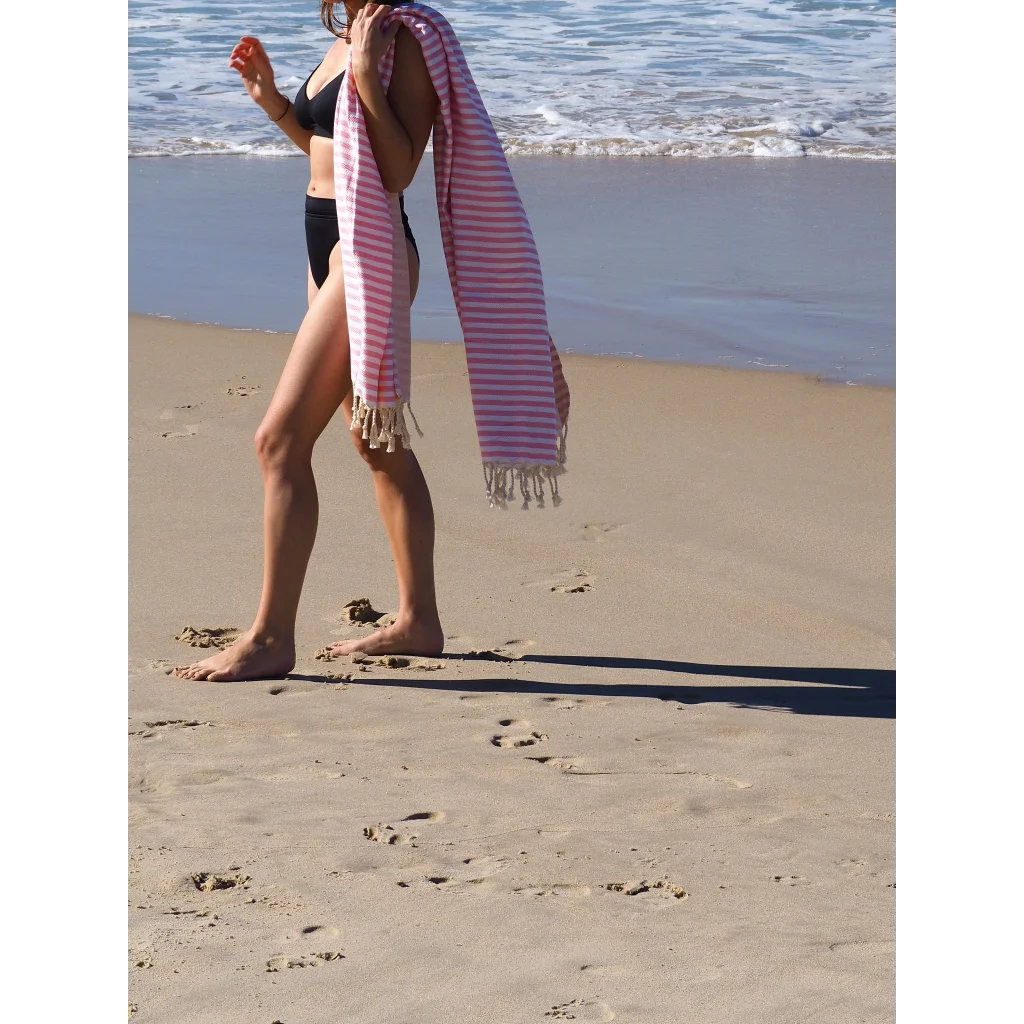 Turkish Cotton Towel PORTSEA - Blush - Home & Garden