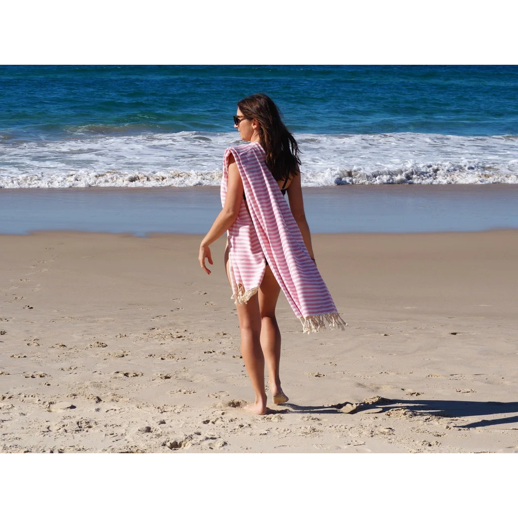 Turkish Cotton Towel PORTSEA - Blush - Home & Garden