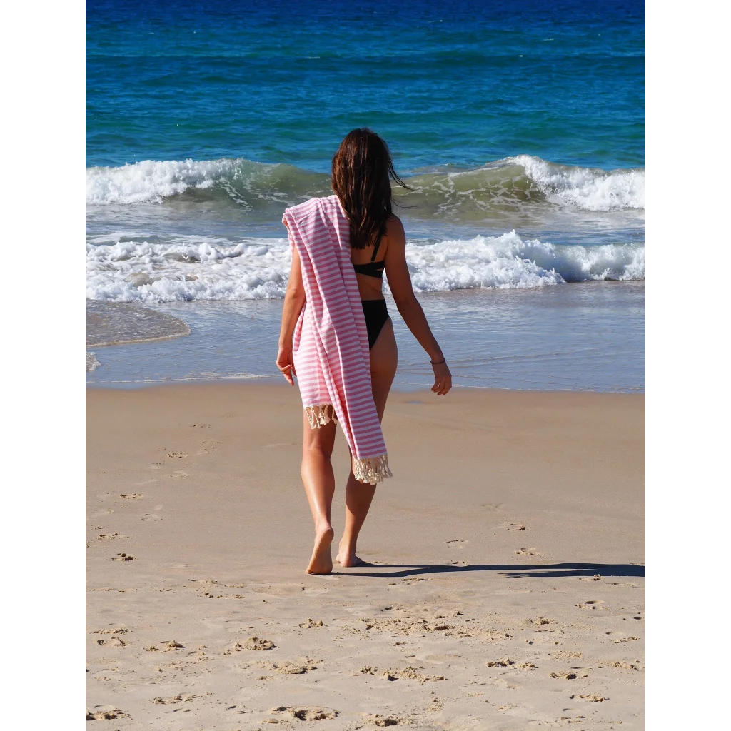 Turkish Cotton Towel PORTSEA - Blush - Home & Garden
