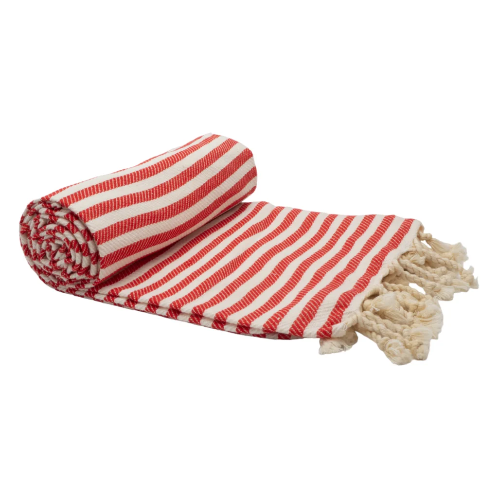 Turkish Cotton Towel PORTSEA - Cherry - Home & Garden