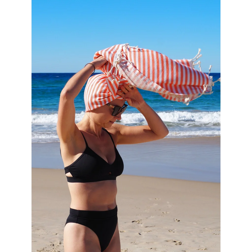 Turkish Cotton Towel Portsea Coral - Home & Garden