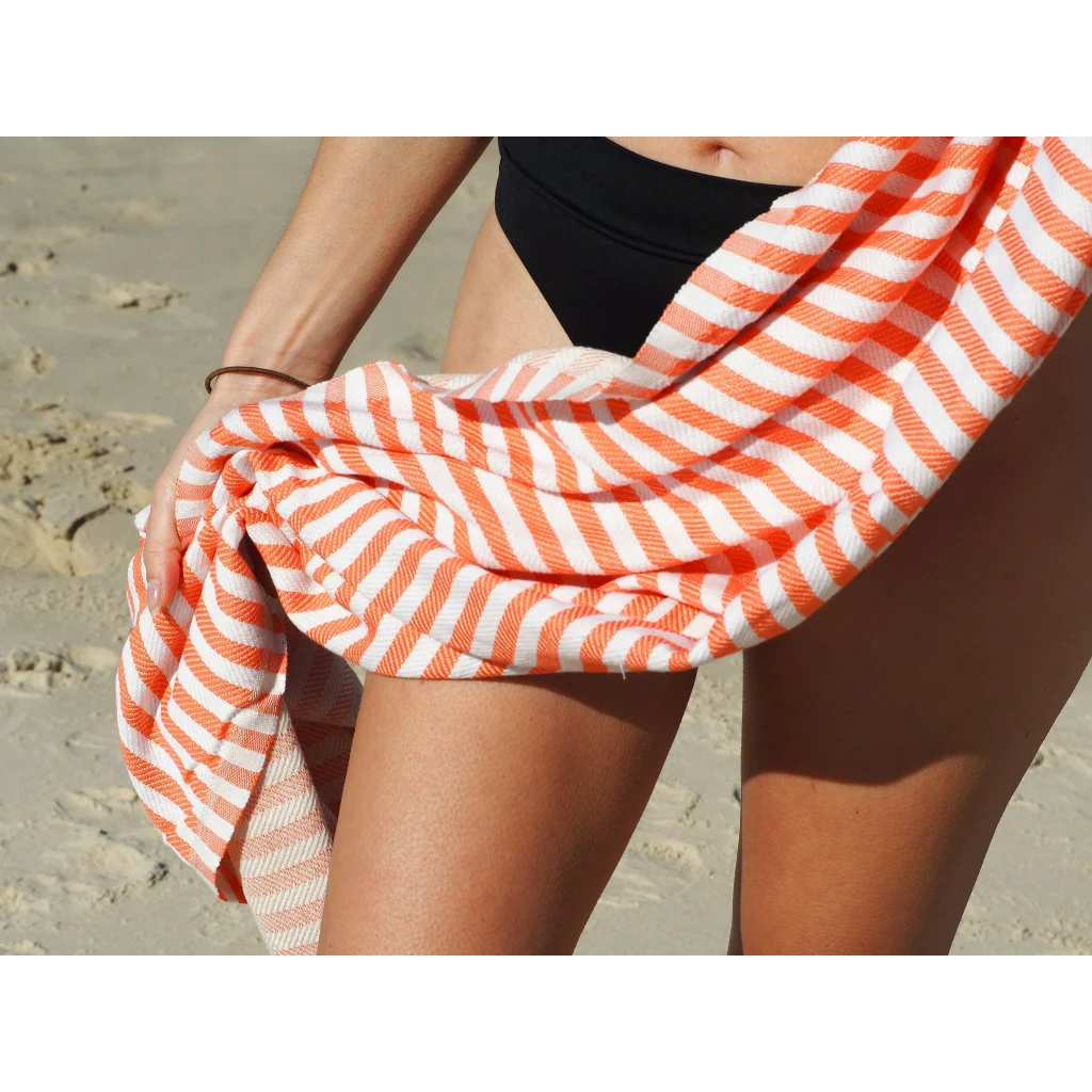 Turkish Cotton Towel Portsea Coral - Home & Garden