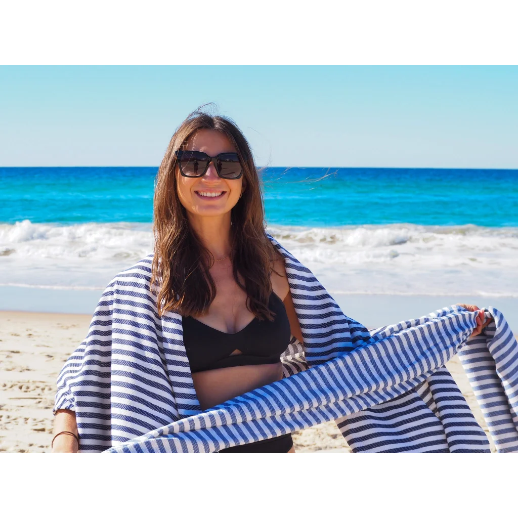 Turkish Cotton Towel Portsea Denim - Home & Garden