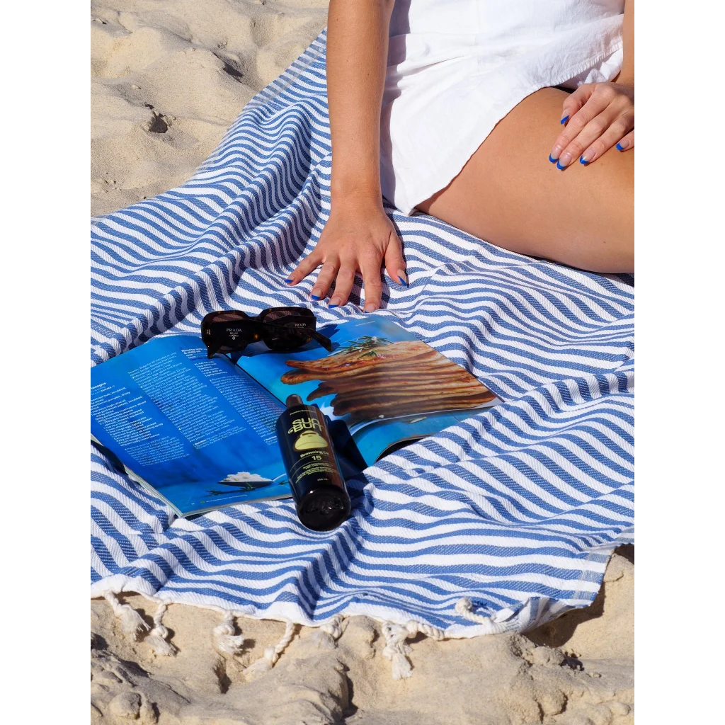 Turkish Cotton Towel Portsea Denim - Home & Garden
