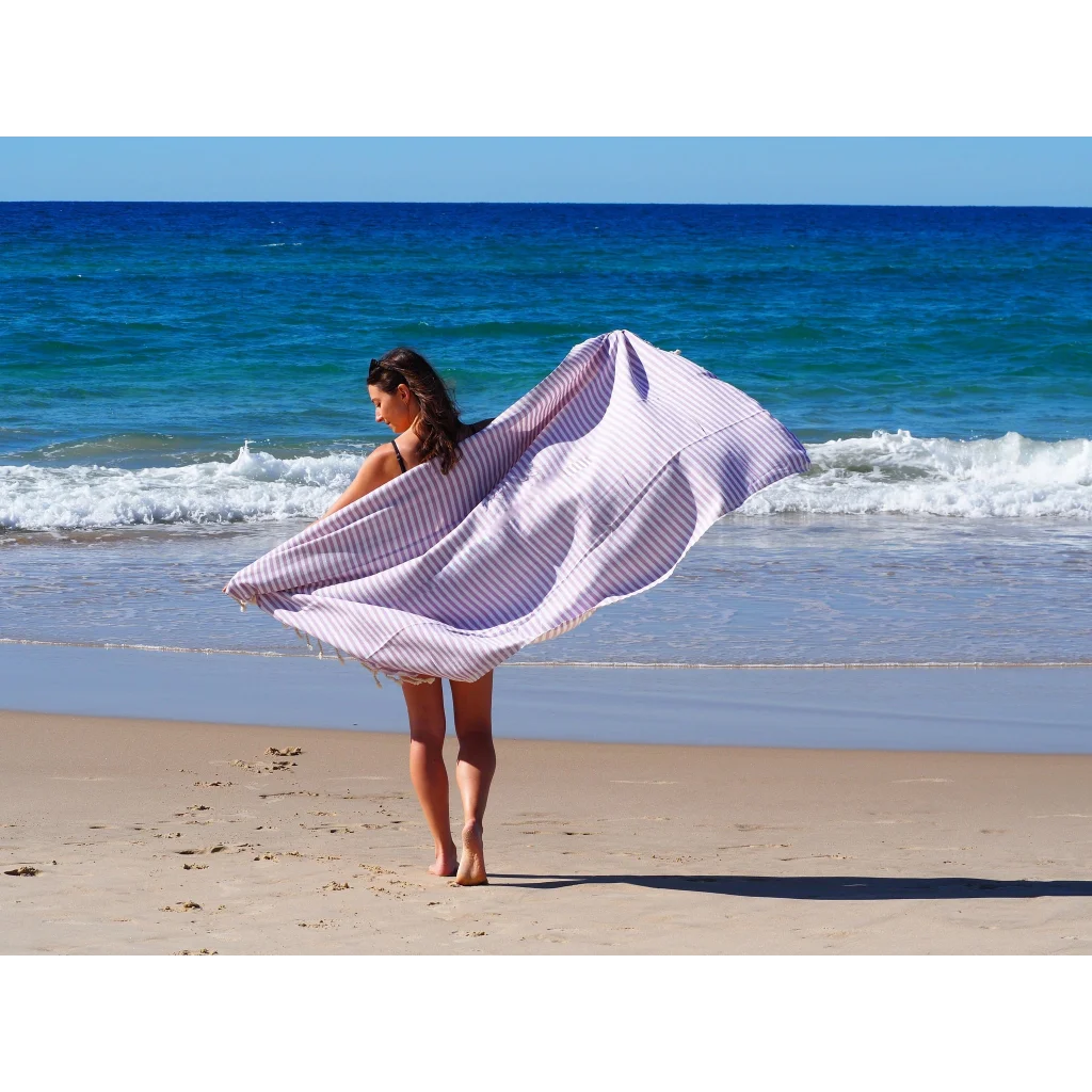 Turkish Cotton Towel Portsea Lilac - Home & Garden