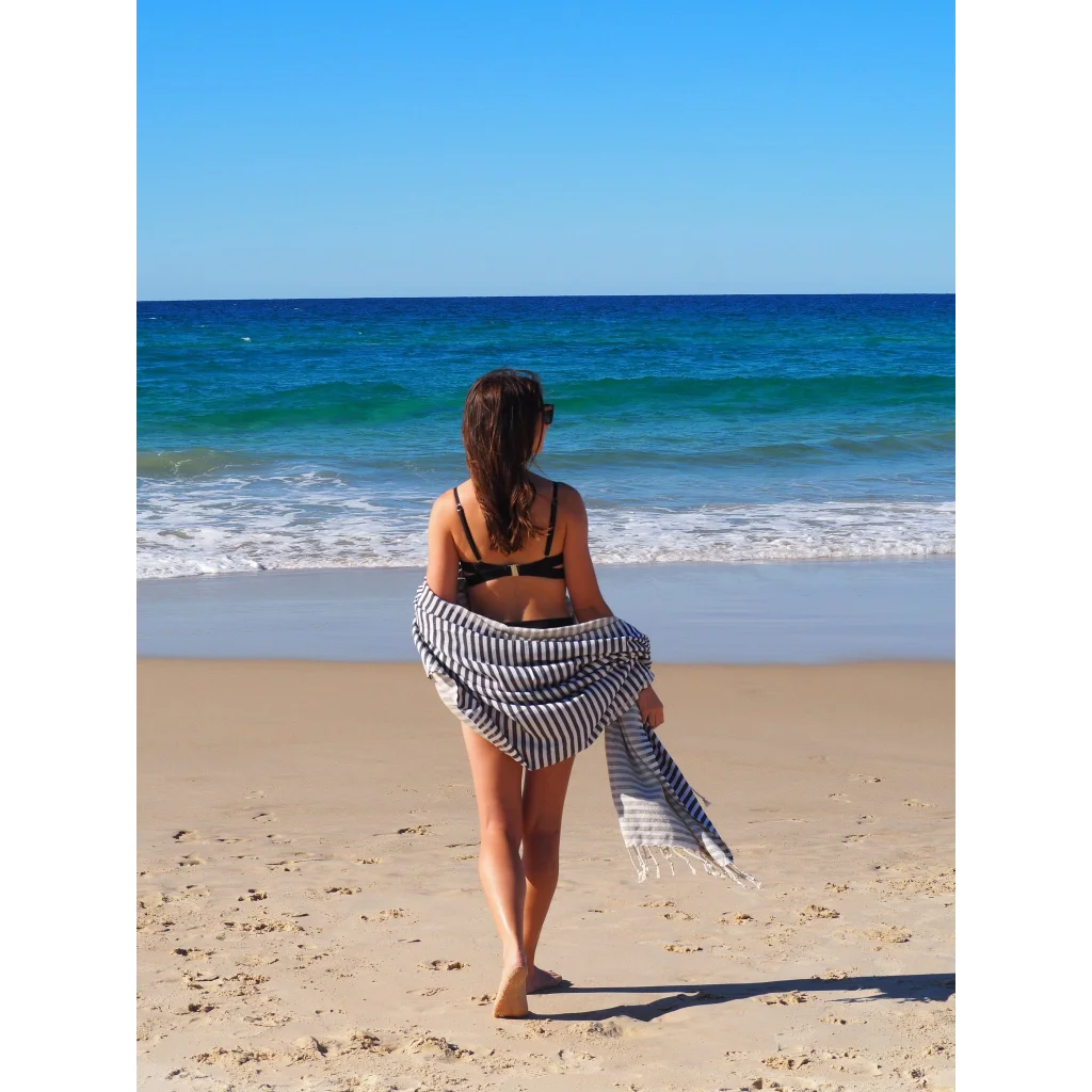 Turkish Cotton Towel Portsea Midnight - Home & Garden