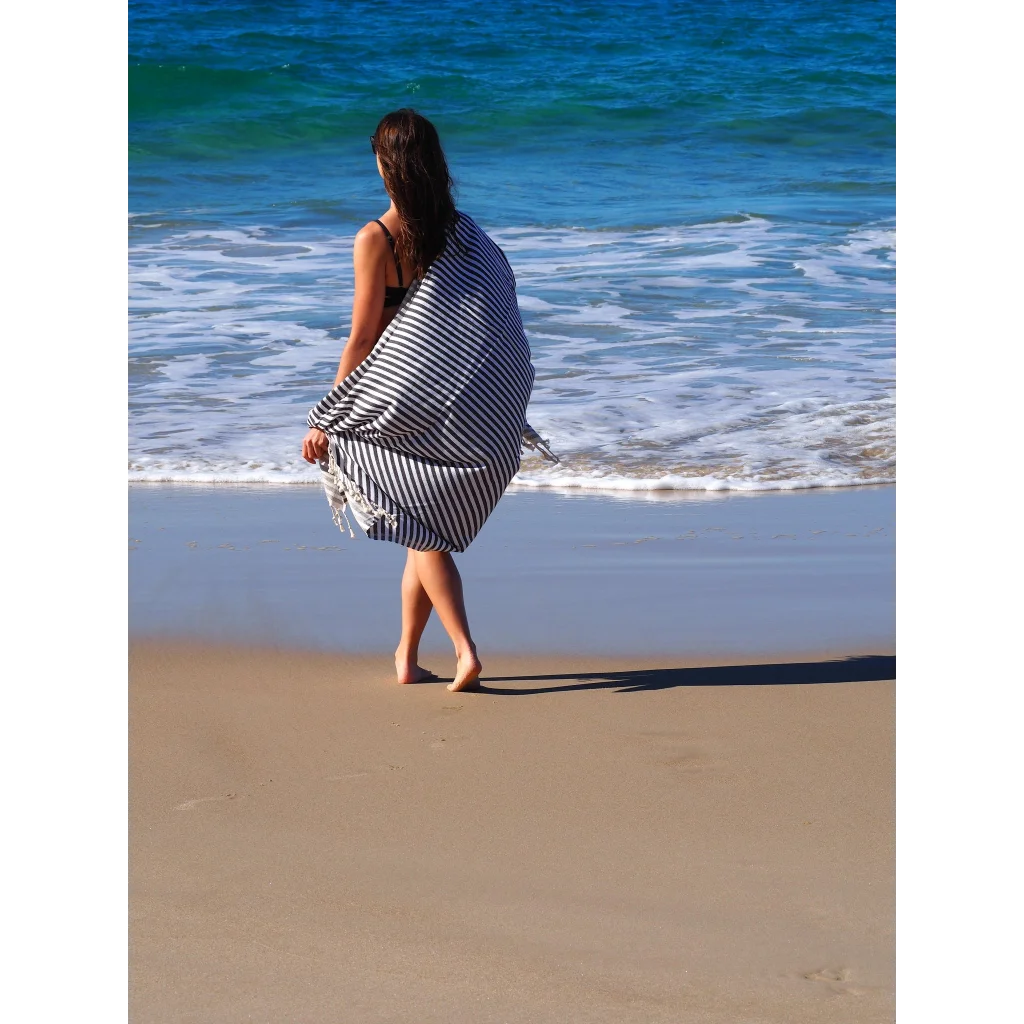 Turkish Cotton Towel Portsea Midnight - Home & Garden