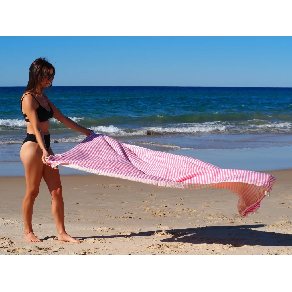 Turkish Cotton Towel Portsea Rose - Home & Garden