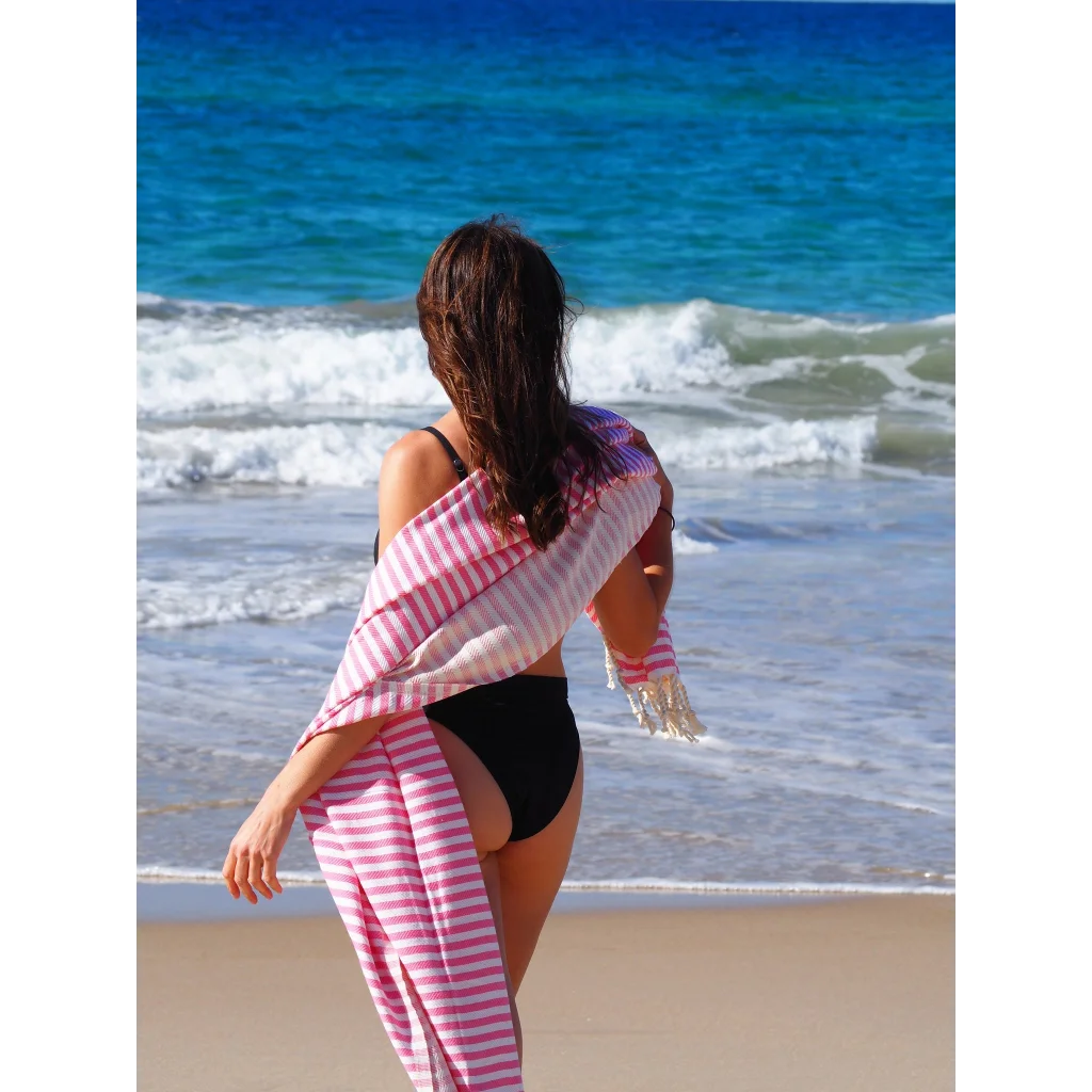 Turkish Cotton Towel Portsea Rose - Home & Garden
