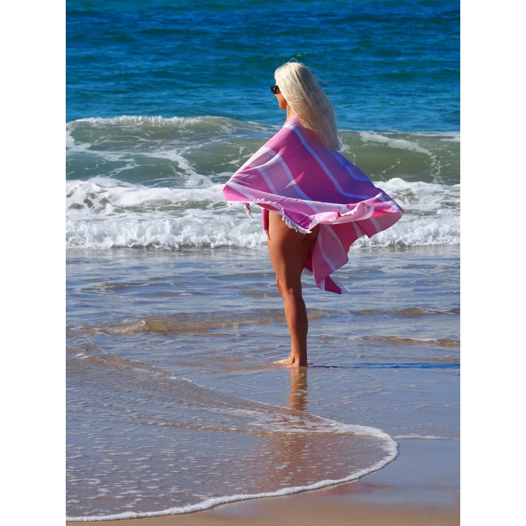 Turkish Cotton Towel Sorrento Candy - Outdoor Recreation