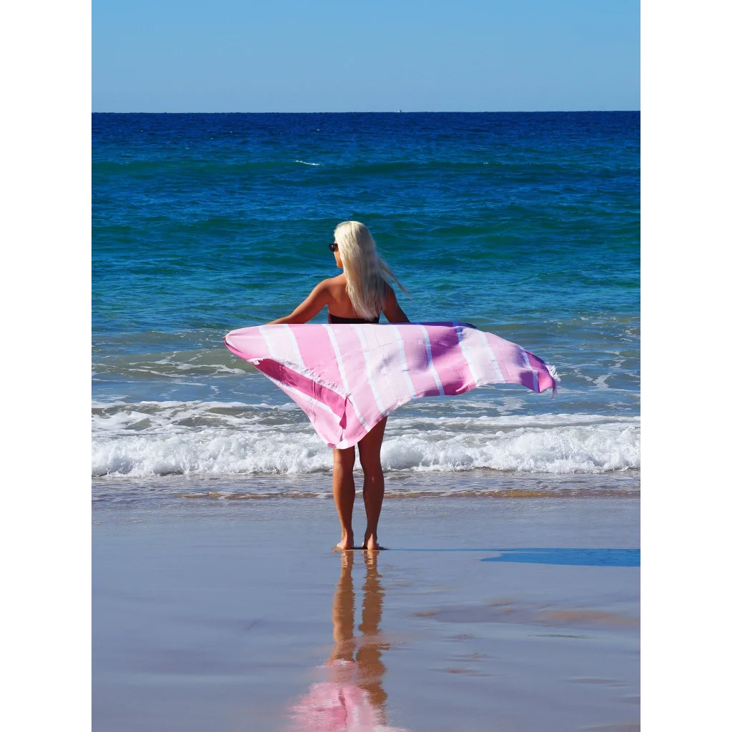 Turkish Cotton Towel Sorrento Candy - Outdoor Recreation